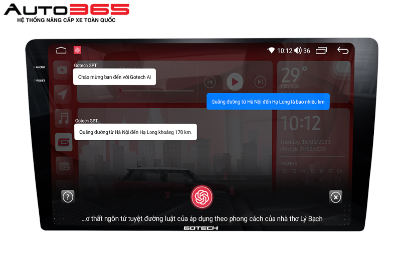 MÀN HÌNH Ô TÔ THÔNG MINH GOTECH GT2K